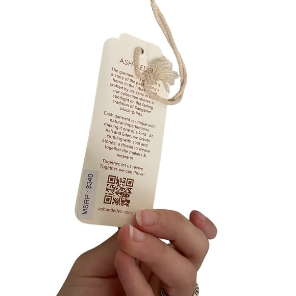 Ash & Eden NWT Boho Palmi Puff Sleeve Mini Dress Small msrp $340 - Picture 4 of 8